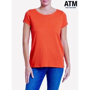 ATM NWT WOMENS VINTAGE JERSEY CREW NECK GRENADINE TEE. SIZE S
